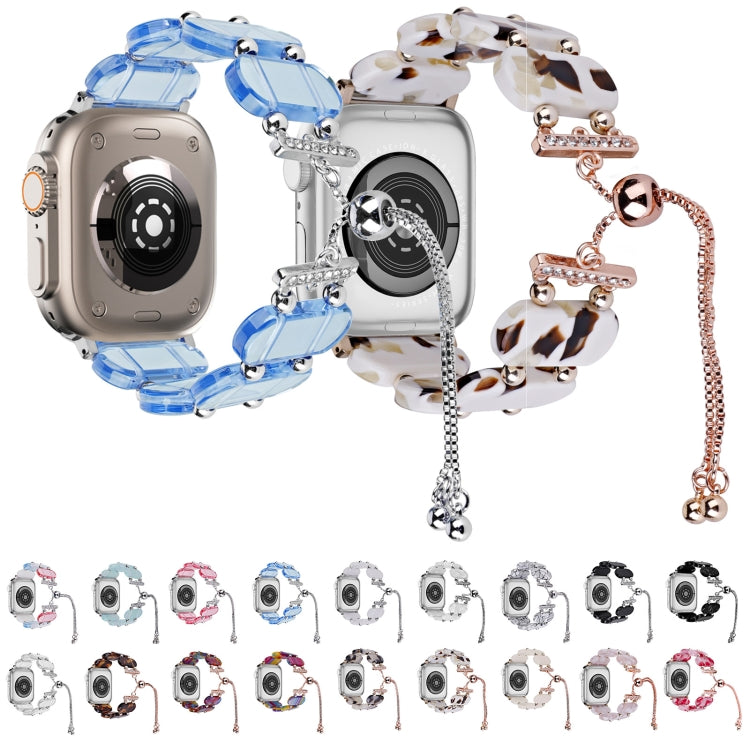 レジン製伸縮チェーン時計バンド、Apple Watch Series 7 41mm用、Apple Watch Series 7 45mm用