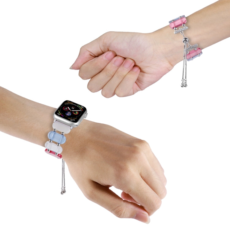 レジン製伸縮チェーン時計バンド、Apple Watch Ultra 2 49mm用、Apple Watch Series 9 45mm用