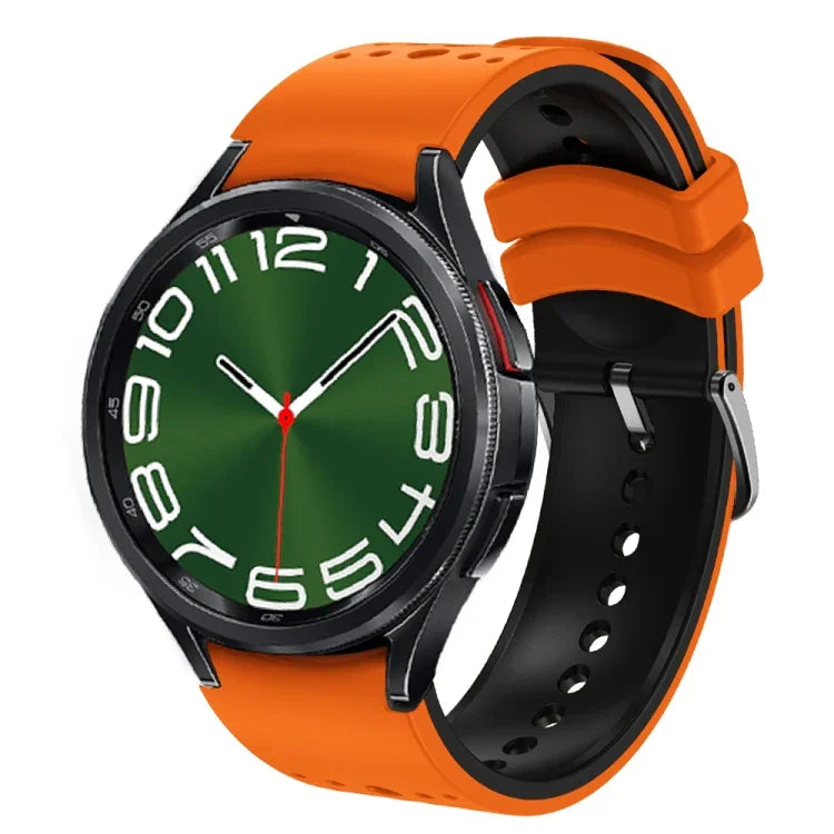 Two Color Silicone Watch Band, For Samsung Galaxy Watch 6