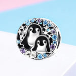 S925スターリングシルバー ペンギンハウス ブレスレットアクセサリー ダイヤモンドビーズ付き