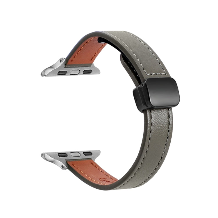 スリム磁気バックル本革ウォッチバンド、Apple Watch 38mm用
