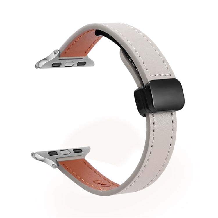 スリム磁気バックル本革ウォッチバンド、Apple Watch 38mm用