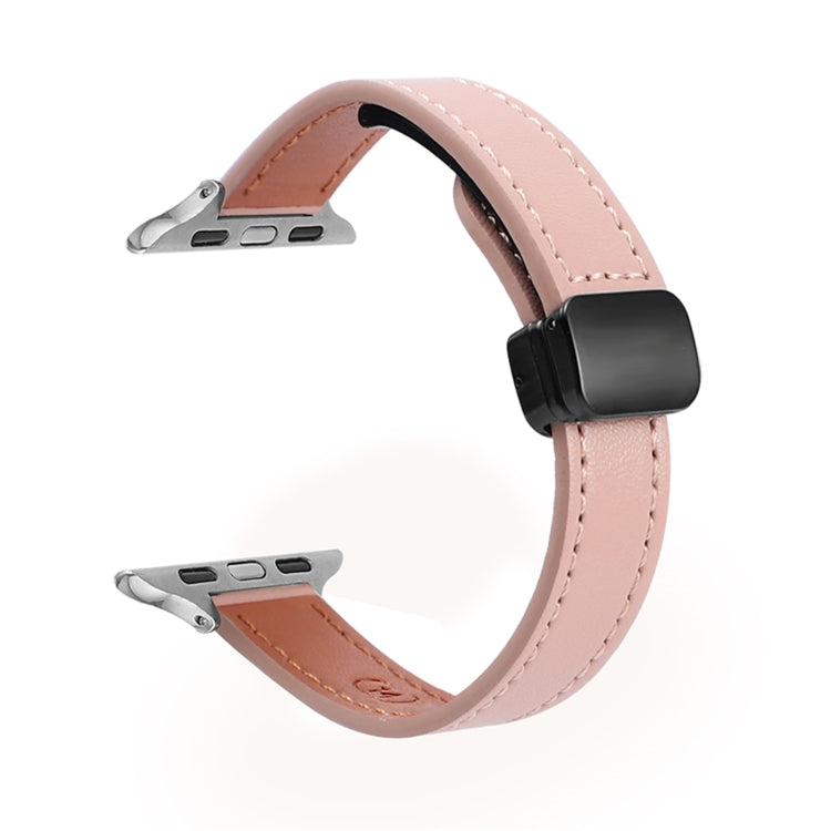 スリム磁気バックル本革ウォッチバンド、Apple Watch 38mm用