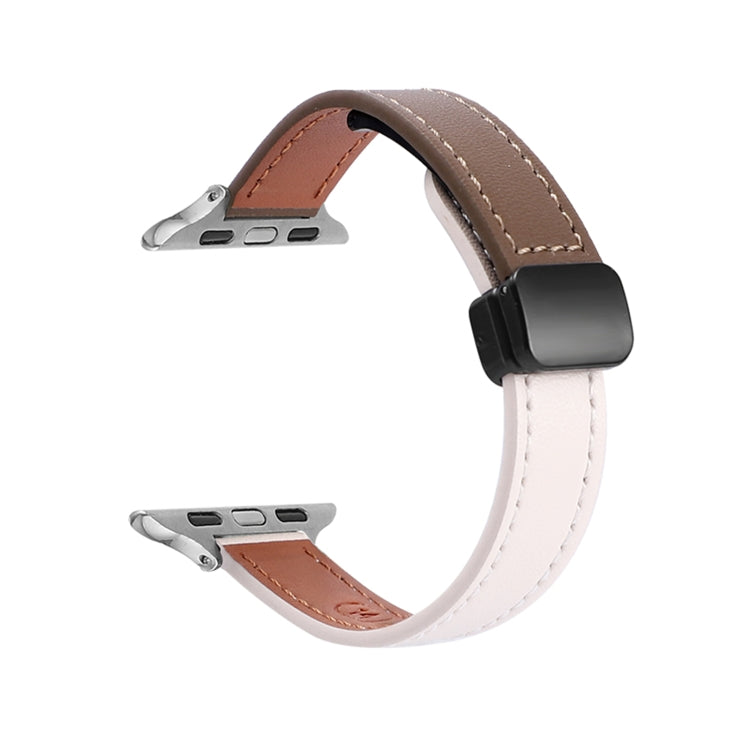 スリム磁気バックル本革ウォッチバンド、Apple Watch 38mm用