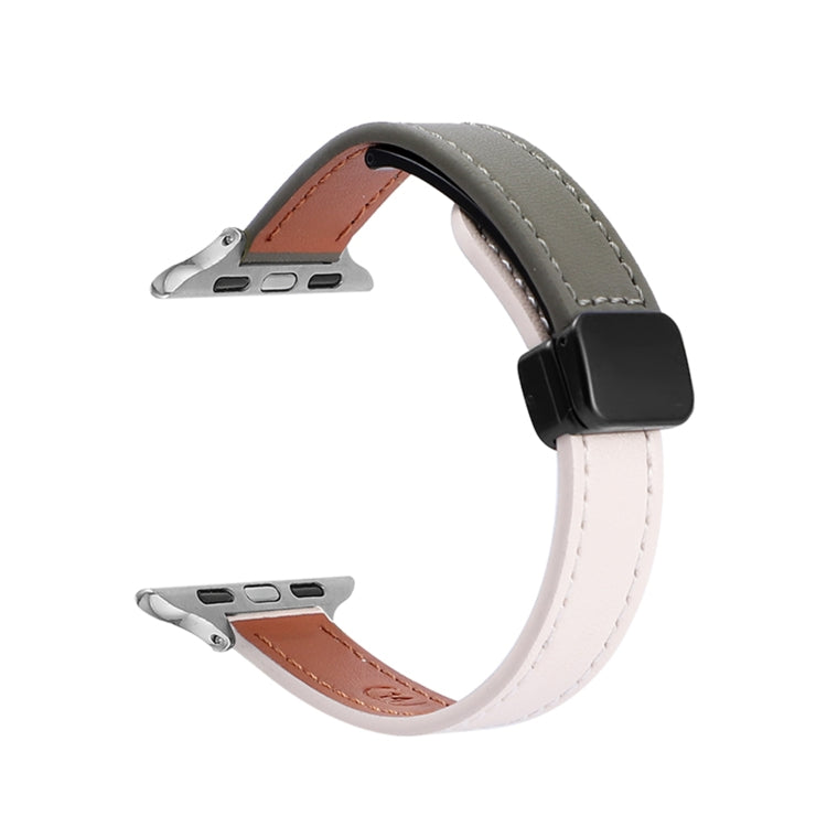 スリム磁気バックル本革ウォッチバンド、Apple Watch 38mm用