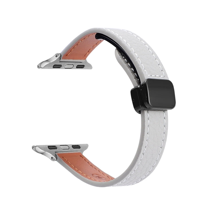 スリム磁気バックル本革ウォッチバンド、Apple Watch 38mm用