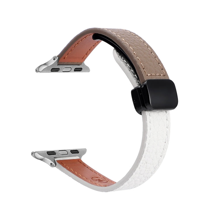 スリム磁気バックル本革ウォッチバンド、Apple Watch 38mm用