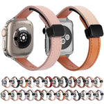 スリム磁気バックル本革ウォッチバンド、Apple Watch 38mm用