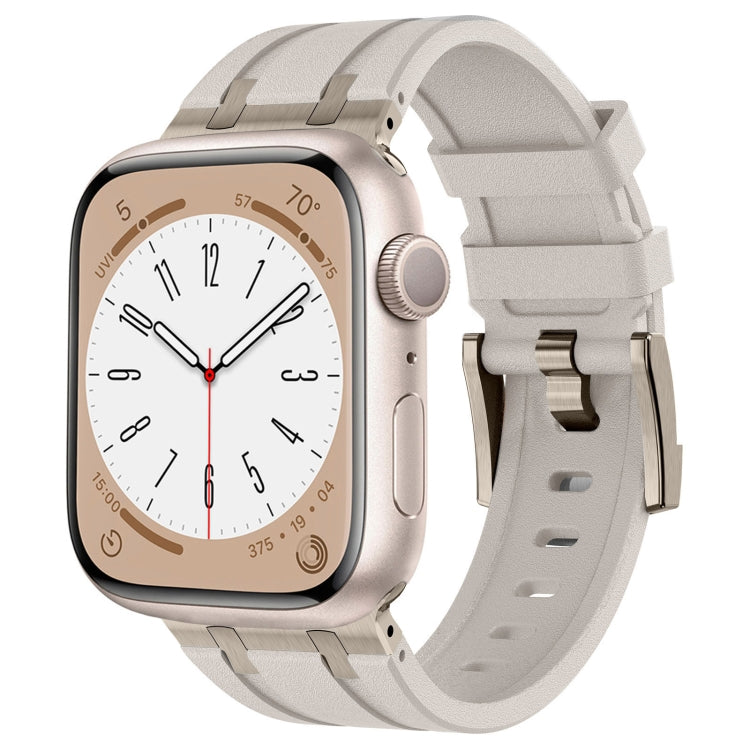 ストーングレイン液体シリコンウォッチバンド、Apple Watch SE 2023 44mm用、Apple Watch Ultra 2 49mm用、Apple Watch Series 9 45mm用、Apple Watch Ultra 49mm用
