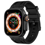 ストーングレイン液体シリコンウォッチバンド、Apple Watch SE 2023 44mm用、Apple Watch Ultra 2 49mm用、Apple Watch Series 9 45mm用、Apple Watch Ultra 49mm用