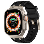 ストーングレイン液体シリコンウォッチバンド、Apple Watch SE 2023 44mm用、Apple Watch Ultra 2 49mm用、Apple Watch Series 9 45mm用、Apple Watch Ultra 49mm用