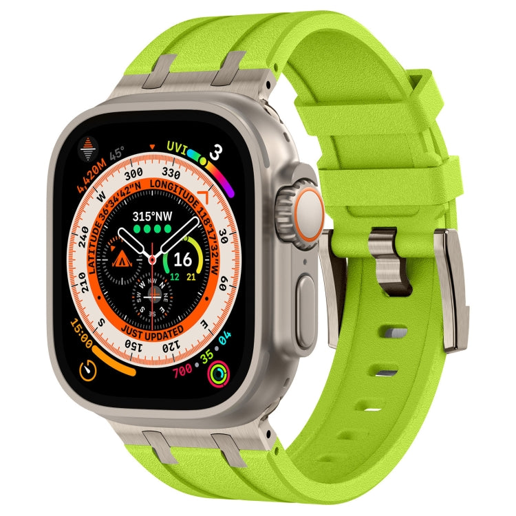 ストーングレイン液体シリコンウォッチバンド、Apple Watch SE 2023 44mm用、Apple Watch Ultra 2 49mm用、Apple Watch Series 9 45mm用、Apple Watch Ultra 49mm用
