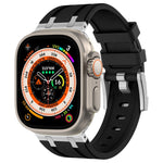 ストーングレイン液体シリコンウォッチバンド、Apple Watch SE 2023 44mm用、Apple Watch Ultra 2 49mm用、Apple Watch Series 9 45mm用、Apple Watch Ultra 49mm用