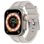 ストーングレイン液体シリコンウォッチバンド、Apple Watch SE 2023 44mm用、Apple Watch Ultra 2 49mm用、Apple Watch Series 9 45mm用、Apple Watch Ultra 49mm用