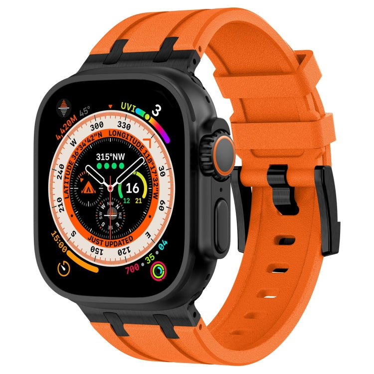 ストーングレイン液体シリコンウォッチバンド、Apple Watch SE 2023 44mm用、Apple Watch Ultra 2 49mm用、Apple Watch Series 9 45mm用、Apple Watch Ultra 49mm用