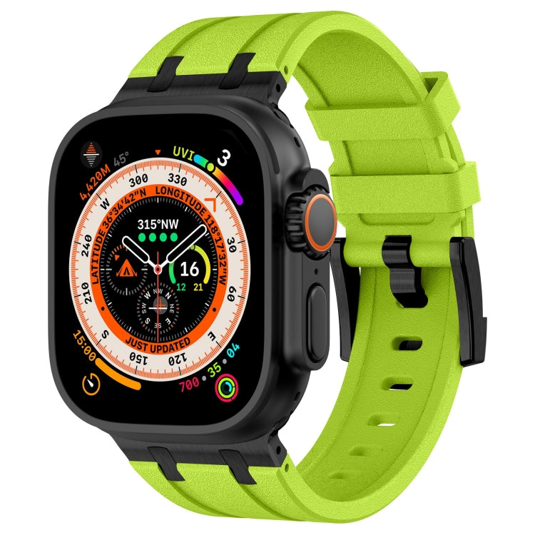 ストーングレイン液体シリコンウォッチバンド、Apple Watch SE 2023 44mm用、Apple Watch Ultra 2 49mm用、Apple Watch Series 9 45mm用、Apple Watch Ultra 49mm用