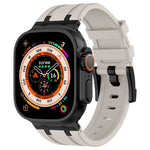 ストーングレイン液体シリコンウォッチバンド、Apple Watch SE 2023 44mm用、Apple Watch Ultra 2 49mm用、Apple Watch Series 9 45mm用、Apple Watch Ultra 49mm用