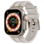 ストーングレイン液体シリコンウォッチバンド、Apple Watch SE 2023 44mm用、Apple Watch Ultra 2 49mm用、Apple Watch Series 9 45mm用、Apple Watch Ultra 49mm用