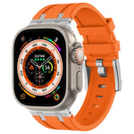 ストーングレイン液体シリコンウォッチバンド、Apple Watch SE 2023 44mm用、Apple Watch Ultra 2 49mm用、Apple Watch Series 9 45mm用、Apple Watch Ultra 49mm用