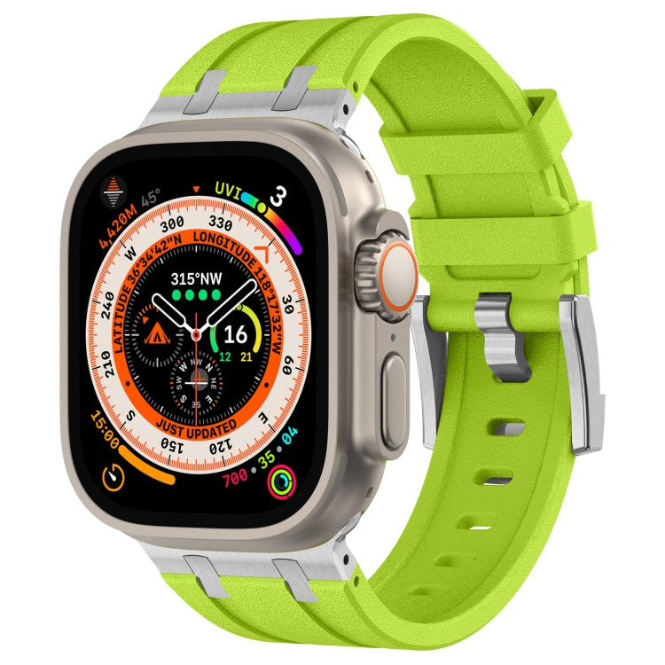 ストーングレイン液体シリコンウォッチバンド、Apple Watch SE 2023 44mm用、Apple Watch Ultra 2 49mm用、Apple Watch Series 9 45mm用、Apple Watch Ultra 49mm用