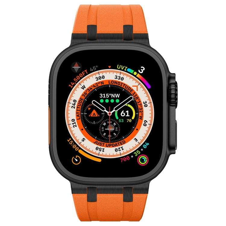 ストーングレイン液体シリコンウォッチバンド、Apple Watch Series 8 45mm用、Apple Watch SE 2022 44mm用、Apple Watch Series 7 45mm用、Apple Watch SE 44mm用