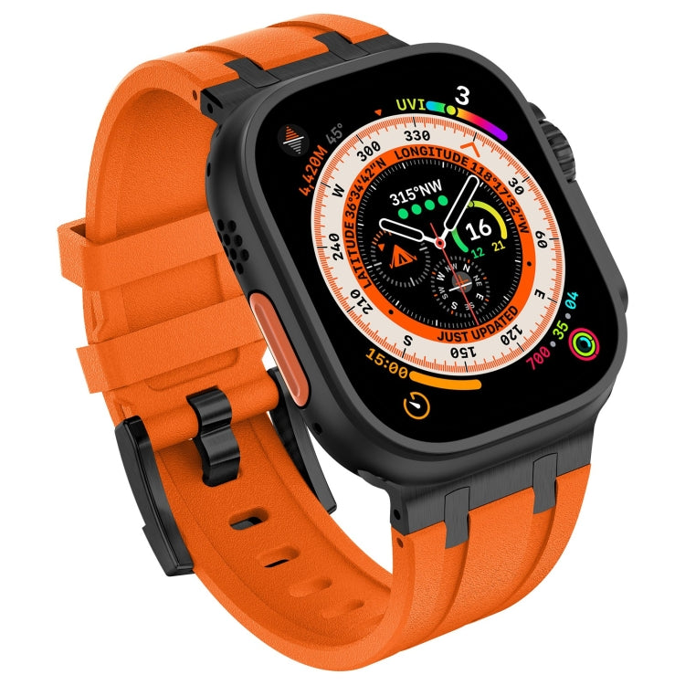 ストーングレイン液体シリコンウォッチバンド、Apple Watch Series 8 45mm用、Apple Watch SE 2022 44mm用、Apple Watch Series 7 45mm用、Apple Watch SE 44mm用