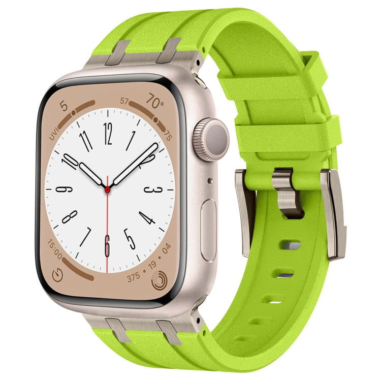 ストーングレイン液体シリコンウォッチバンド、Apple Watch Series 8 45mm用、Apple Watch SE 2022 44mm用、Apple Watch Series 7 45mm用、Apple Watch SE 44mm用