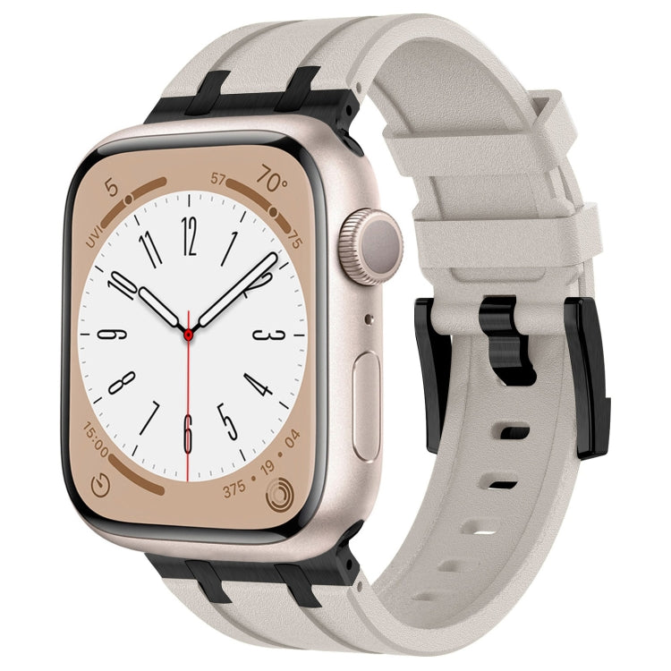 ストーングレイン液体シリコンウォッチバンド、Apple Watch Series 8 45mm用、Apple Watch SE 2022 44mm用、Apple Watch Series 7 45mm用、Apple Watch SE 44mm用