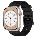 ストーングレイン液体シリコンウォッチバンド、Apple Watch Series 8 45mm用、Apple Watch SE 2022 44mm用、Apple Watch Series 7 45mm用、Apple Watch SE 44mm用
