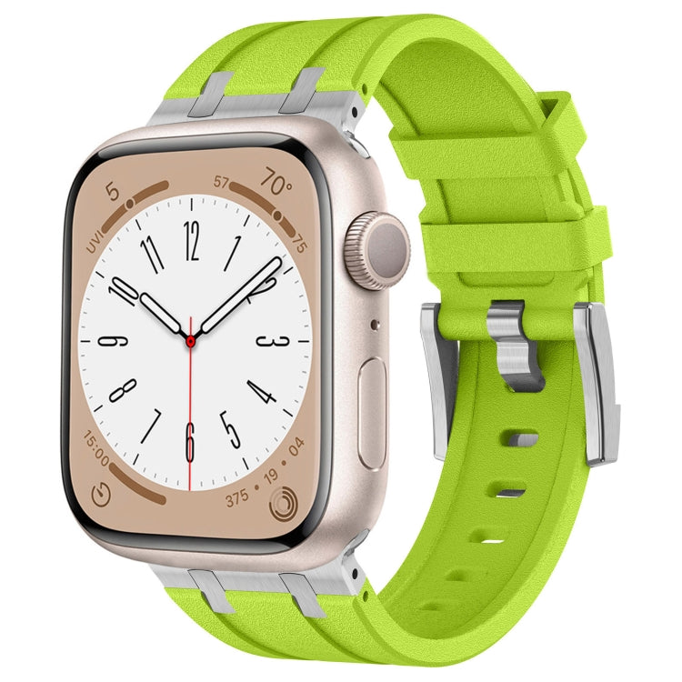 ストーングレイン液体シリコンウォッチバンド、Apple Watch Series 8 45mm用、Apple Watch SE 2022 44mm用、Apple Watch Series 7 45mm用、Apple Watch SE 44mm用