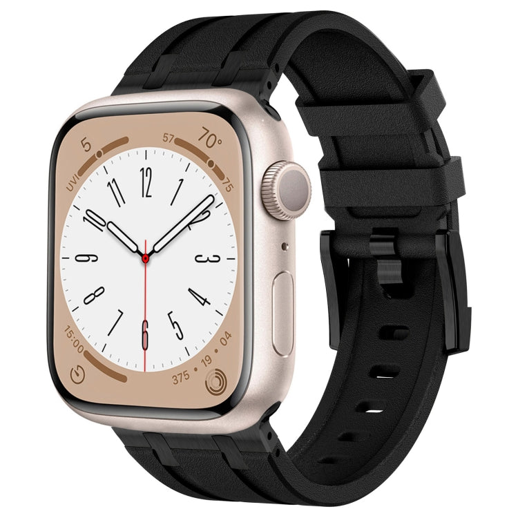 ストーングレイン液体シリコンウォッチバンド、Apple Watch Series 8 45mm用、Apple Watch SE 2022 44mm用、Apple Watch Series 7 45mm用、Apple Watch SE 44mm用