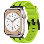 ストーングレイン液体シリコンウォッチバンド、Apple Watch Series 8 45mm用、Apple Watch SE 2022 44mm用、Apple Watch Series 7 45mm用、Apple Watch SE 44mm用