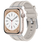 ストーングレイン液体シリコンウォッチバンド、Apple Watch Series 8 45mm用、Apple Watch SE 2022 44mm用、Apple Watch Series 7 45mm用、Apple Watch SE 44mm用