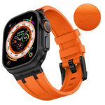 ストーングレイン液体シリコンウォッチバンド、Apple Watch Series 6 44mm用、Apple Watch Series 5 44mm用、Apple Watch Series 4 44mm用、Apple Watch Series 3 42mm用