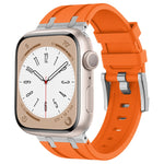 ストーングレイン液体シリコンウォッチバンド、Apple Watch Series 6 44mm用、Apple Watch Series 5 44mm用、Apple Watch Series 4 44mm用、Apple Watch Series 3 42mm用