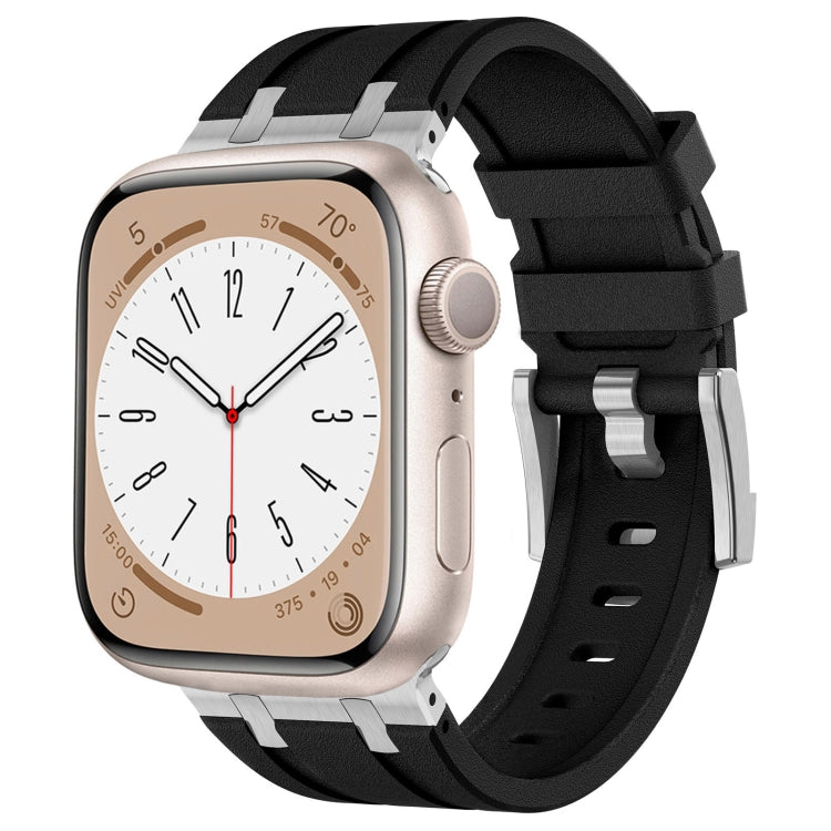ストーングレイン液体シリコンウォッチバンド、Apple Watch Series 6 44mm用、Apple Watch Series 5 44mm用、Apple Watch Series 4 44mm用、Apple Watch Series 3 42mm用