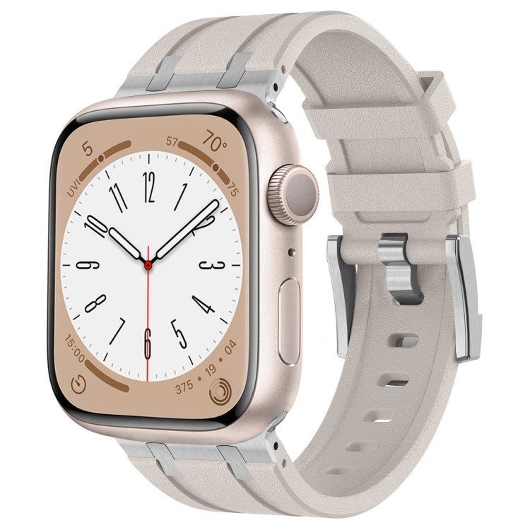 ストーングレイン液体シリコンウォッチバンド、Apple Watch Series 6 44mm用、Apple Watch Series 5 44mm用、Apple Watch Series 4 44mm用、Apple Watch Series 3 42mm用