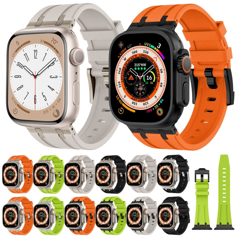 ストーングレイン液体シリコンウォッチバンド、Apple Watch Series 8 45mm用、Apple Watch SE 2022 44mm用、Apple Watch Series 7 45mm用、Apple Watch SE 44mm用