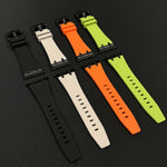ストーングレイン液体シリコンウォッチバンド、Apple Watch Series 6 44mm用、Apple Watch Series 5 44mm用、Apple Watch Series 4 44mm用、Apple Watch Series 3 42mm用