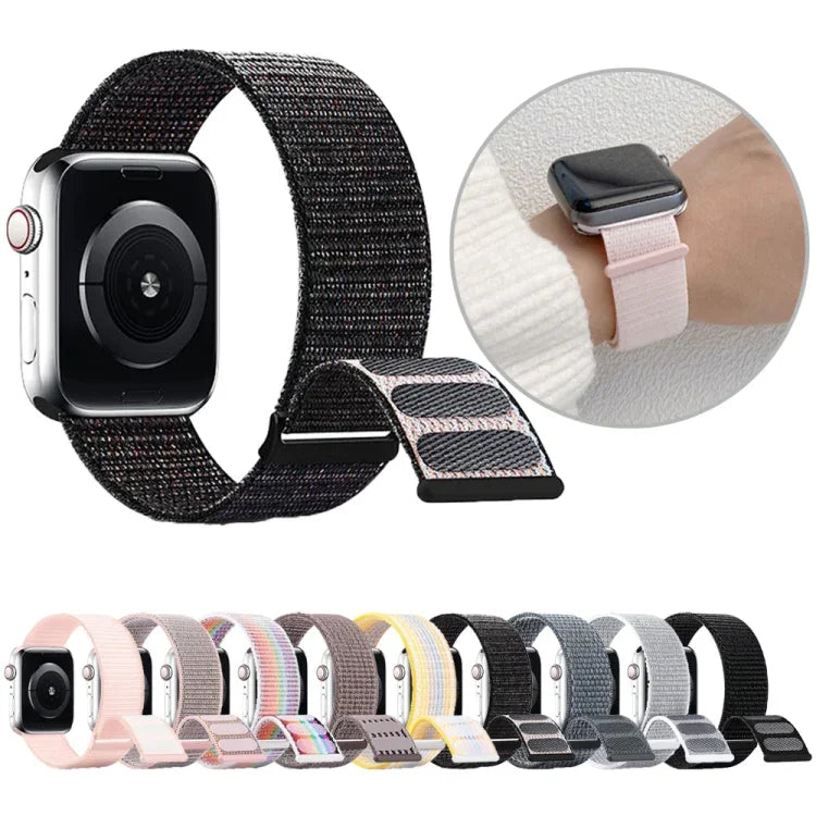 デュアルフック＆ループナイロンウォッチバンド、Apple Watch 38mm用