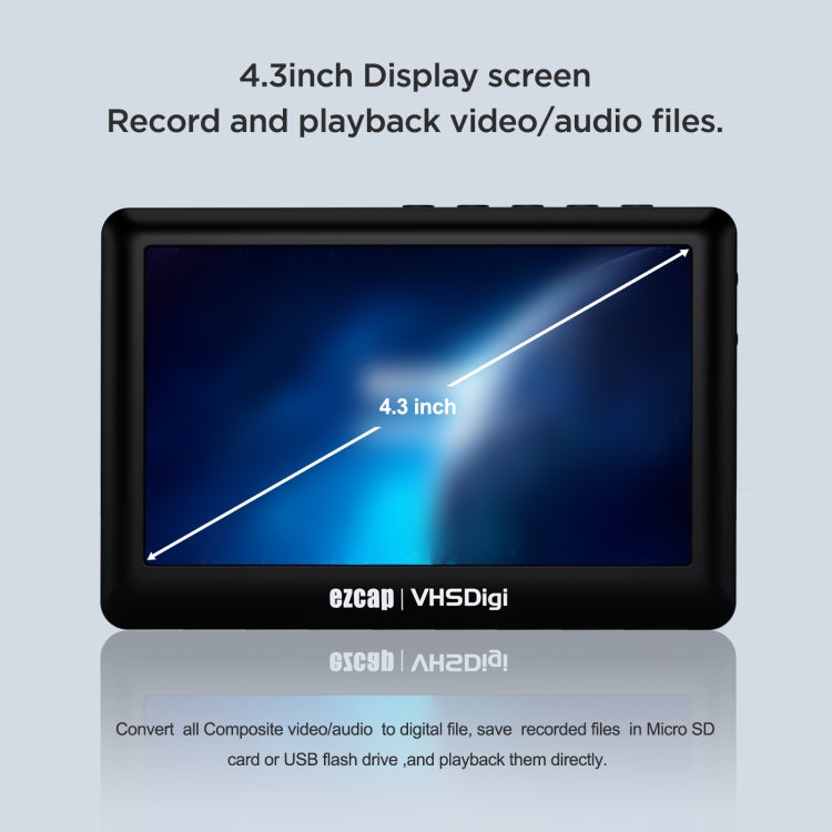 Ezcap 180 VHSDigi 4.3インチスクリーン ビデオキャプチャ録画ボックス、Ezcap 180