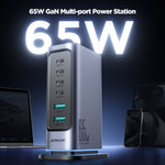 JOYROOM JR-TCM02 6-in-1 65W GaN 4 USB-C & 2 USB-A マルチポート充電器、EUプラグ、UKプラグ