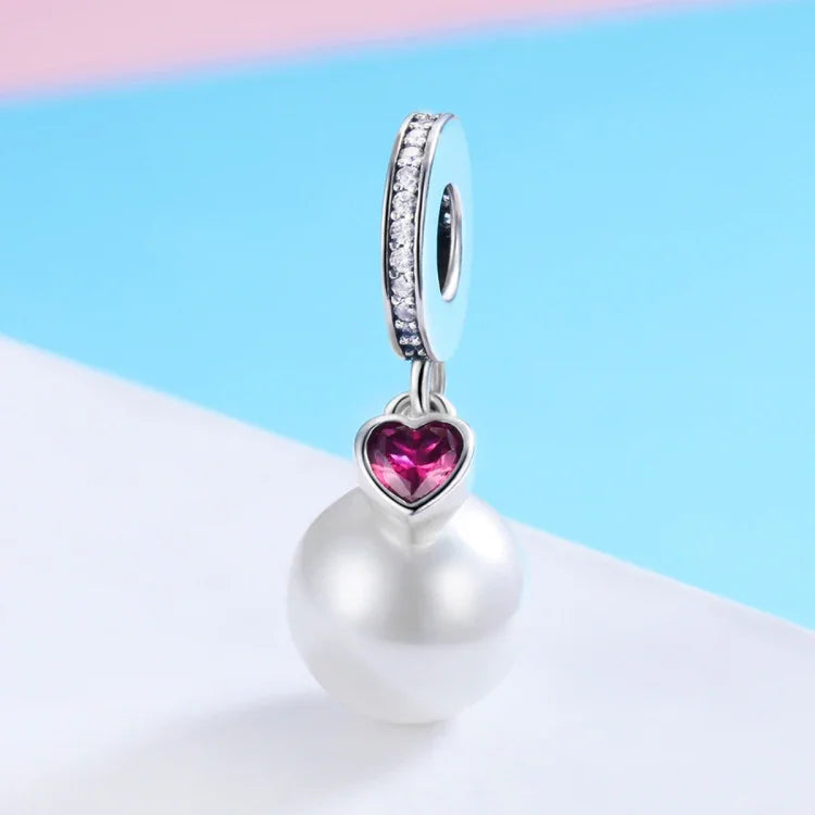 S925スターリングシルバー パールハートペンダント DIYブレスレット ネックレスアクセサリー