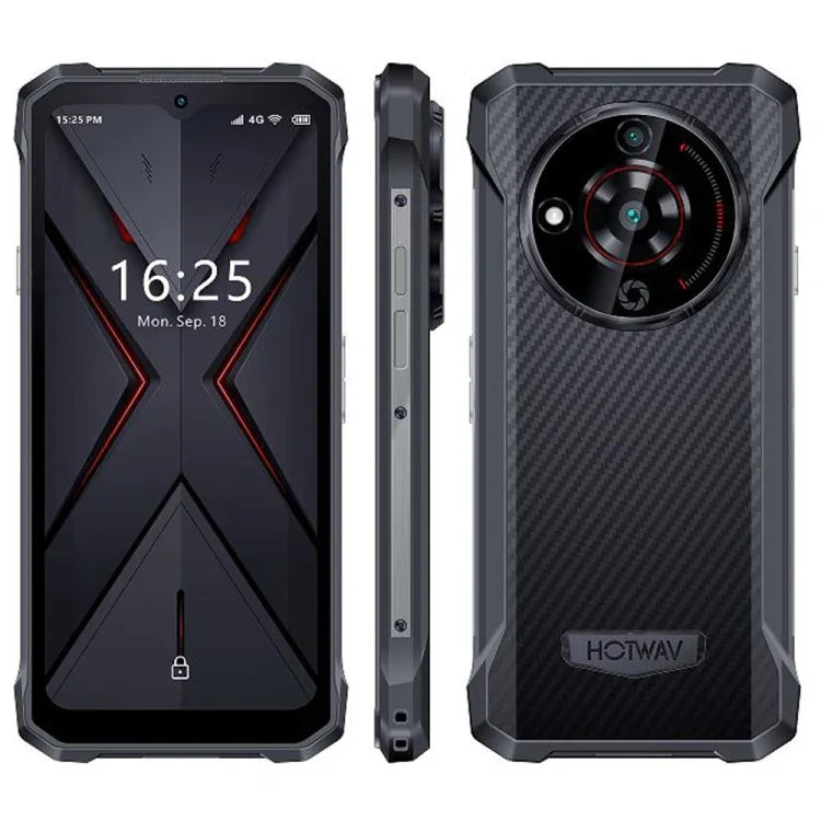 HOTWAV T7 頑丈スマホ、6280mAh、6.52インチ Android 13 MT8788 オクタコア、ネットワーク：4G、OTG、4GB+128GB