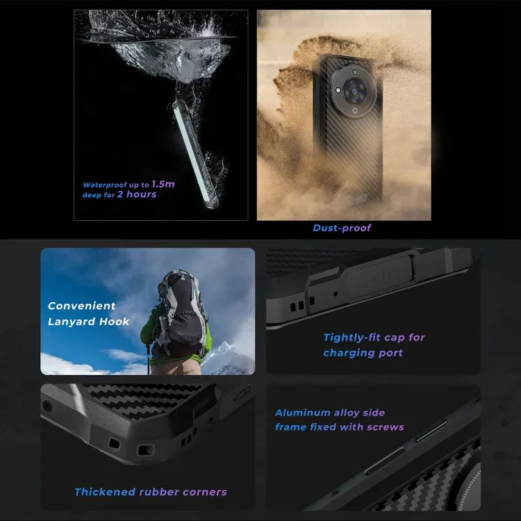 HOTWAV T7 頑丈スマホ、6280mAh、6.52インチ Android 13 MT8788 オクタコア、ネットワーク：4G、OTG、4GB+128GB