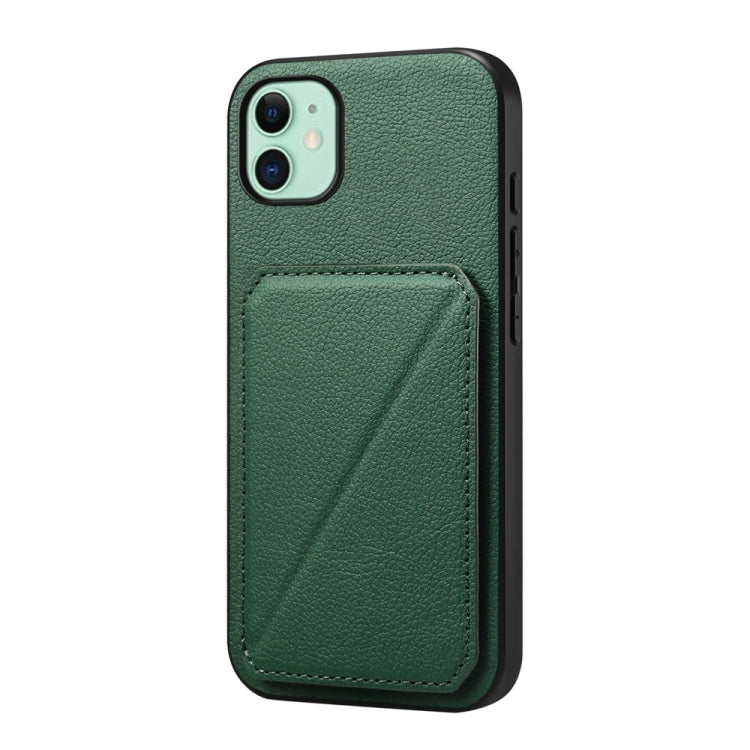 D04カーフテクスチャーデュアルカードスロットホルダーフォンケース、iPhone 11用、iPhone 11 Pro用、iPhone X / XS用、iPhone XR用、iPhone XS Max用、iPhone 7 Plus / 8 Plus用