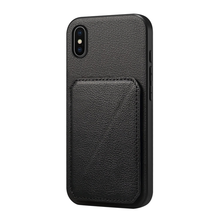 D04カーフテクスチャーデュアルカードスロットホルダーフォンケース、iPhone 11用、iPhone 11 Pro用、iPhone X / XS用、iPhone XR用、iPhone XS Max用、iPhone 7 Plus / 8 Plus用