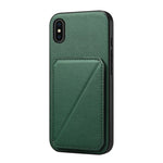 D04カーフテクスチャーデュアルカードスロットホルダーフォンケース、iPhone 11用、iPhone 11 Pro用、iPhone X / XS用、iPhone XR用、iPhone XS Max用、iPhone 7 Plus / 8 Plus用