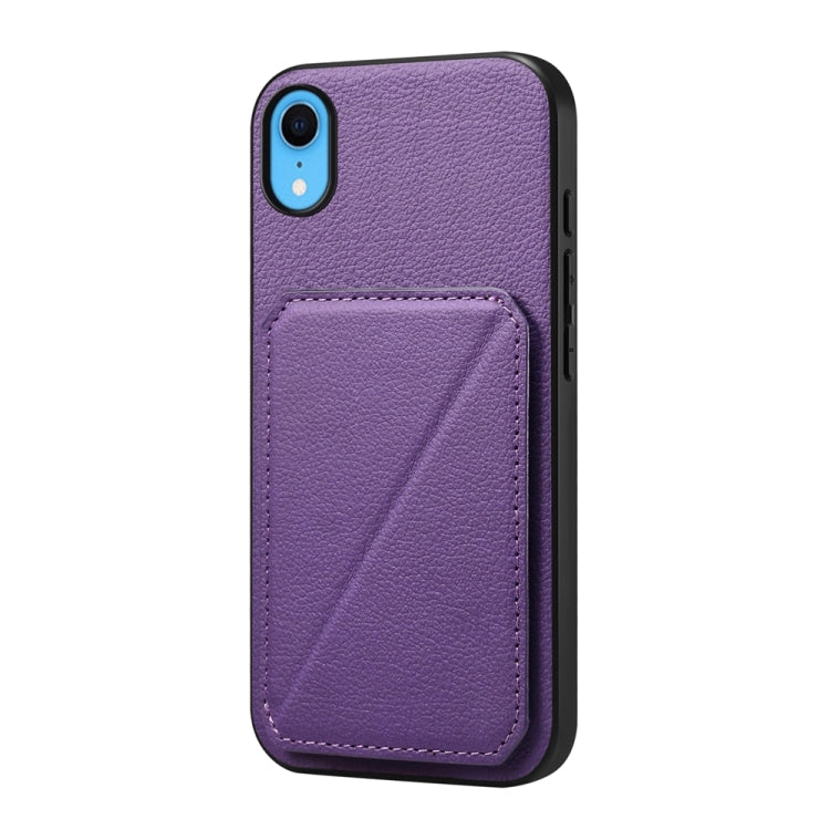 D04カーフテクスチャーデュアルカードスロットホルダーフォンケース、iPhone 11用、iPhone 11 Pro用、iPhone X / XS用、iPhone XR用、iPhone XS Max用、iPhone 7 Plus / 8 Plus用