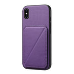 D04カーフテクスチャーデュアルカードスロットホルダーフォンケース、iPhone 11用、iPhone 11 Pro用、iPhone X / XS用、iPhone XR用、iPhone XS Max用、iPhone 7 Plus / 8 Plus用